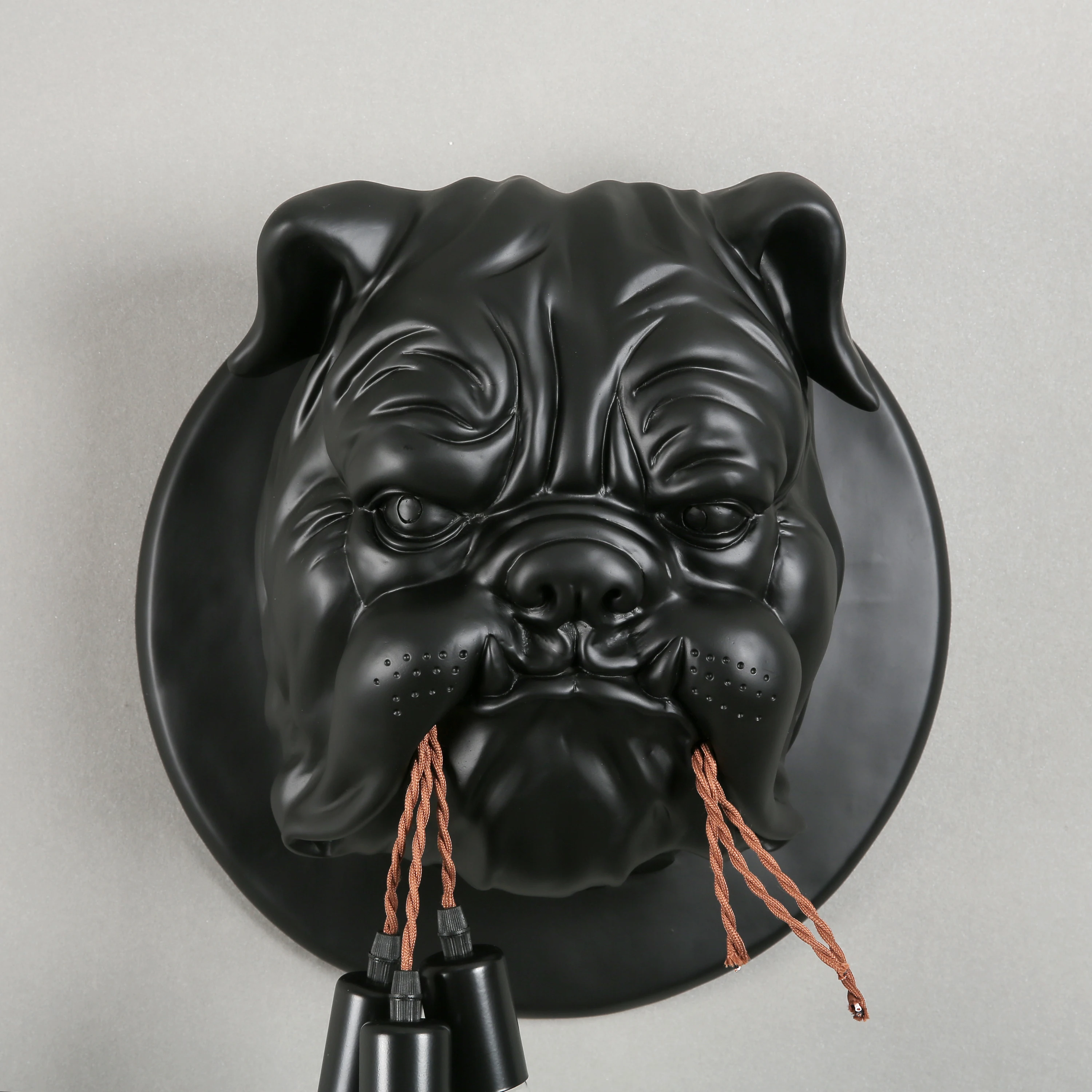 Animal Dog Resin Wall Lamps Living Room TV Wall Deco Corridor Home Decor Lighting Fixtures Designer Ktv Bulldog Wall Lights E27 6