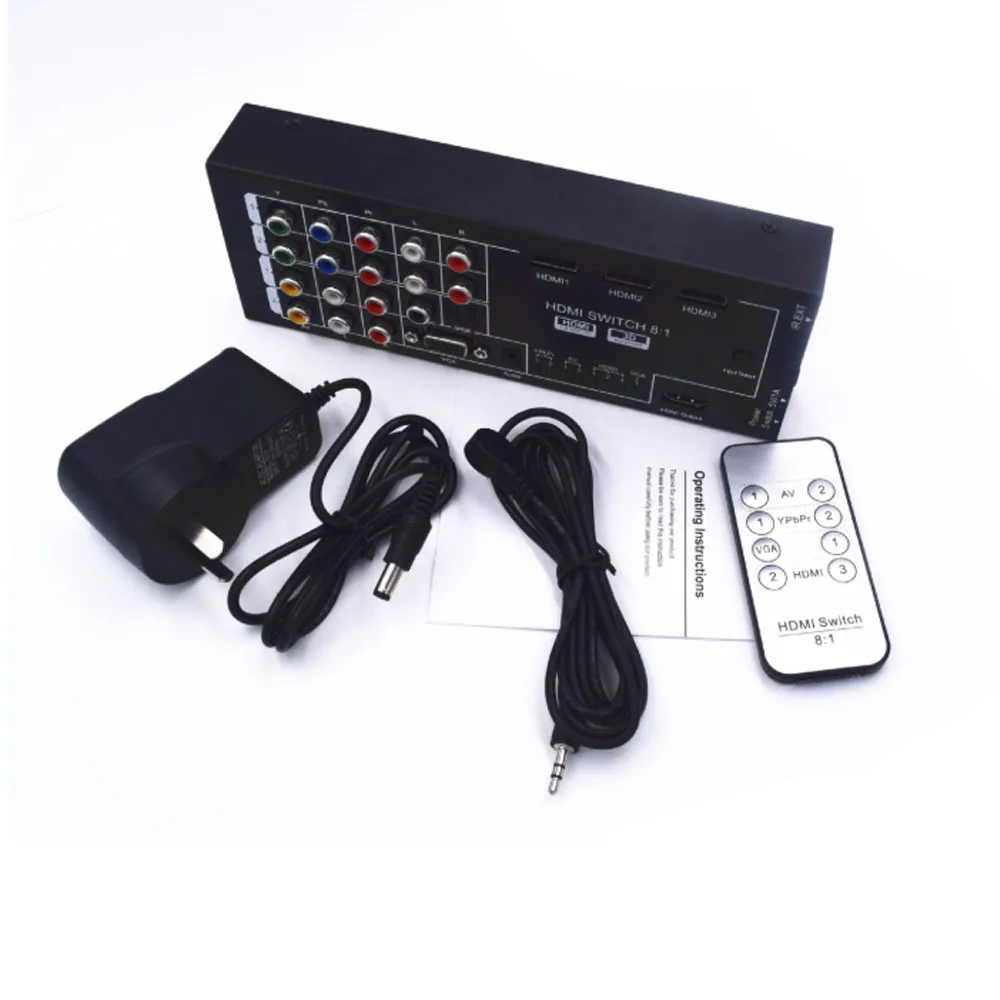 Все в HDMI конвертер переключатель коробка композитный AV компонент Ypbpr