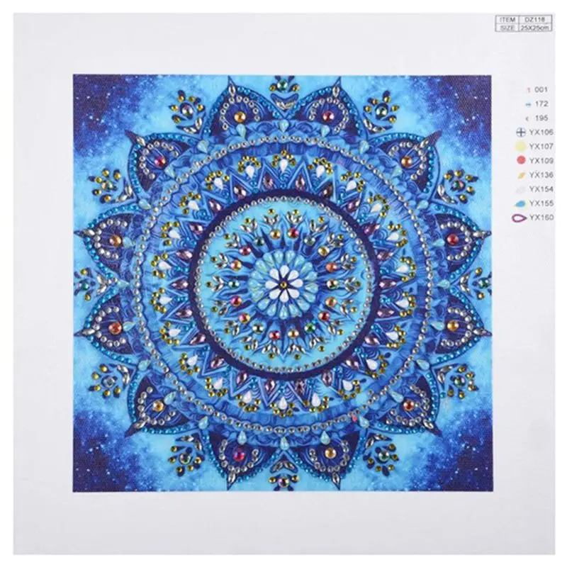 

4 Pack 5D Set Decorating Cabinet Table Stickers Part Drill Diamond Embroidery Mandala Flowers Diamond Painting