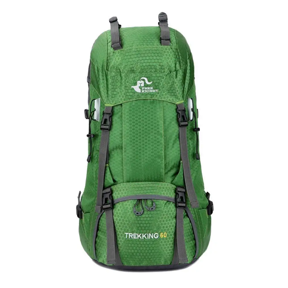 Green Backpack 60L походные рюкзаки для кемпинга, рюкзаки для альпинизма, спортивная сумка с дождевиком, рюкзак большой емкости - Цвет: Green Backpack