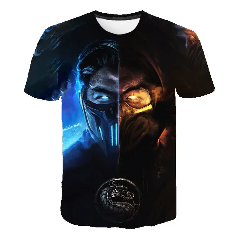 Mortal Kombat 3D Футболка мужская и женская футболка 2020 Детская с коротким рукавом для