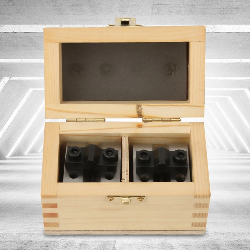 

Hot 2Pcs Clamps Precise 35X35X30mm 90C Machinist Micro-Adjustable V Gauge Block Ground Pair with Clamp Hardware Home Improvemen