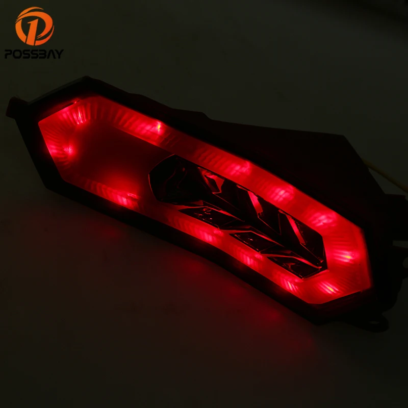 Задний фонарь POSSBAY для мотоцикла красный желтый светодиод задний мотокросса стоп