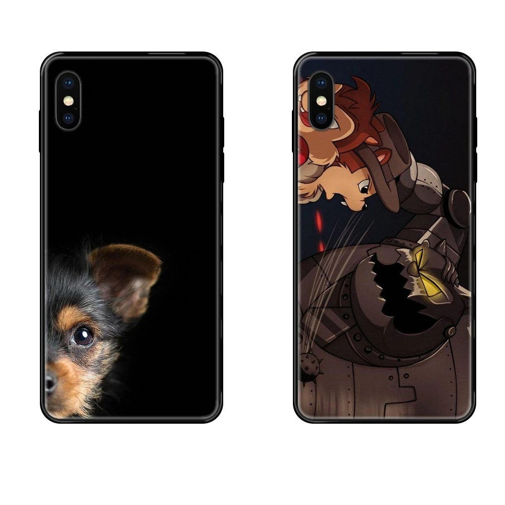 Прекрасный Дейл и чип для Xiaomi Mi Note A1 A2 A3 5 5s на возраст 6 8 9 10 SE Lite Pro Ultra черные мягкие