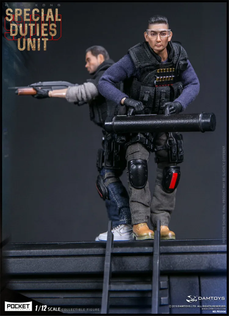 DAMTOYS PES007/PES008 1/12 Scale Hongkong SDU Fai Sir Sam Sir Male Police Action Figures Model Collections DAMTOYS PES007/PES008 1/12 Scale Hongkong SDU Fai Sir Sam Sir Male Police Action Figures Model Collections