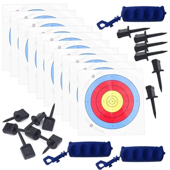 

10pcs 40cm Target Paper + 12pcs Target Nail Pin + 3pcs Arrow Puller For Archery