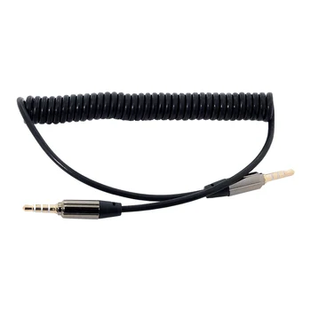 

CY 10pcs/lot Black 3.5mm Male 4 Ports to Car Audio Aux Lin in 3.5mm Male Cable 50cm