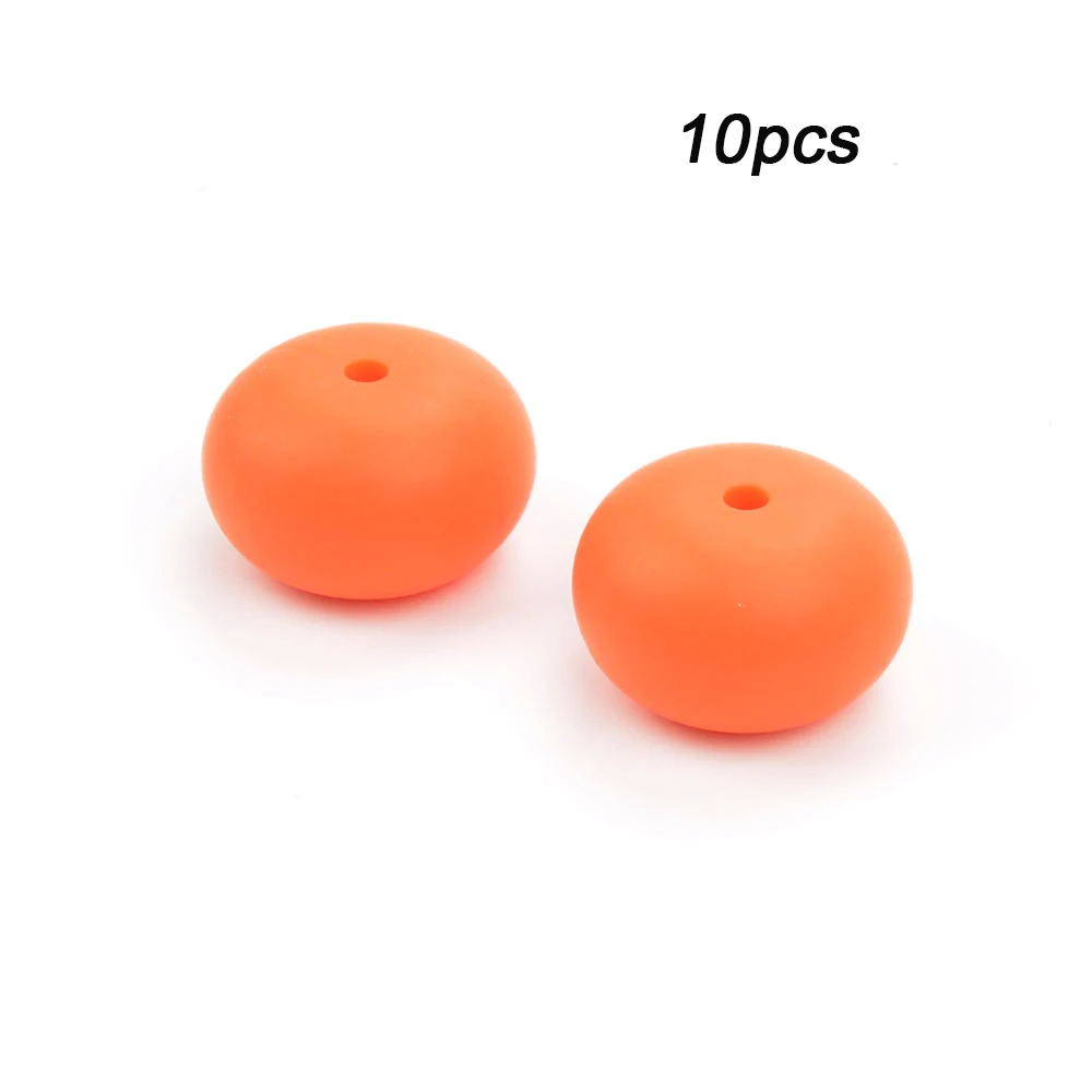 Orange LOFCA 10 шт. Abacus Силиконовые Прорезыватели для зубов бусины еда без бисфенола-а ранг бисера ожерелье силикон жевательные бусины для ребенка силиконовые прорезыватели - Цвет: Orange
