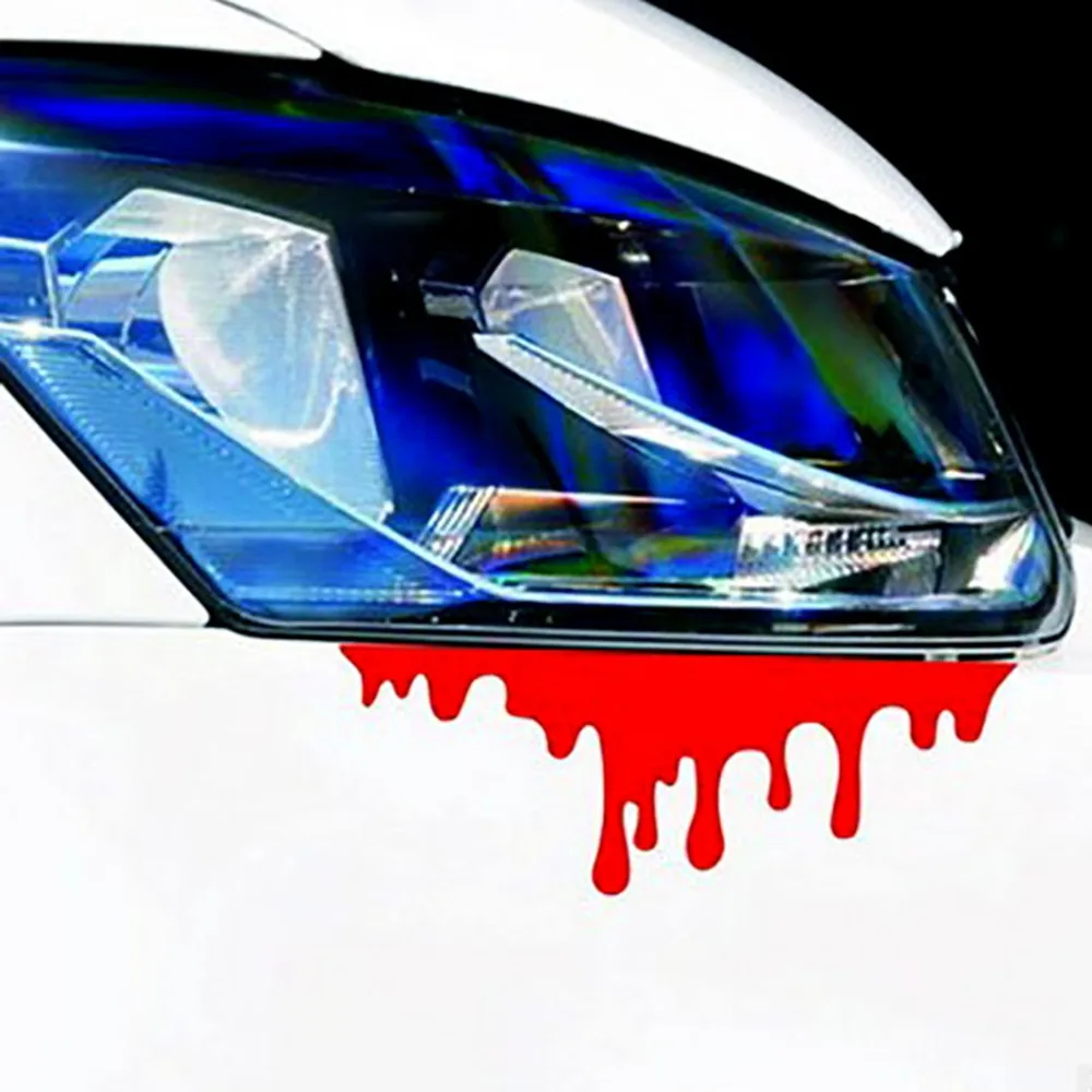 Car Red Blood Stickers Reflective Auto Cool Decals Light Bumper Body Sticker Covers Car-styling