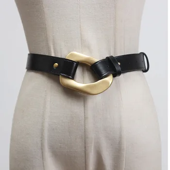 

[EWQ] 2020 Spring Summer New Arrivals Belt Women's Wide Suit Professional Dress Simple Simple Wild Personality Retro Belt AW821