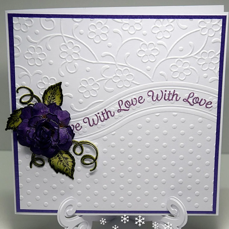 Dotty Floral Flower EMBOSSING FOLDER for Card Making Supplies