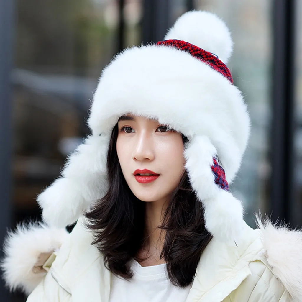 Женские модные теплые зимние вязаные шерстяные шапки, шапка с помпоном для волос
