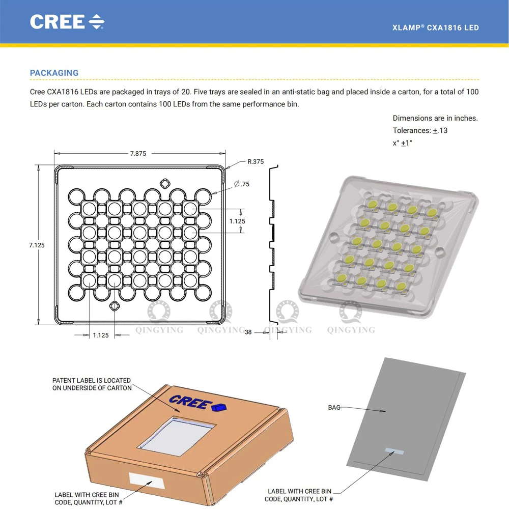 CXA1816-0000-000N0YM230G Cree Inc Optoelectronics Pack of 10 