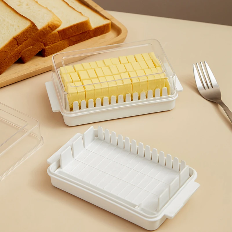 1pc Butter Slicer Box Tofu Cube Cutter Fridge Storage Container With Lid  For Cheese