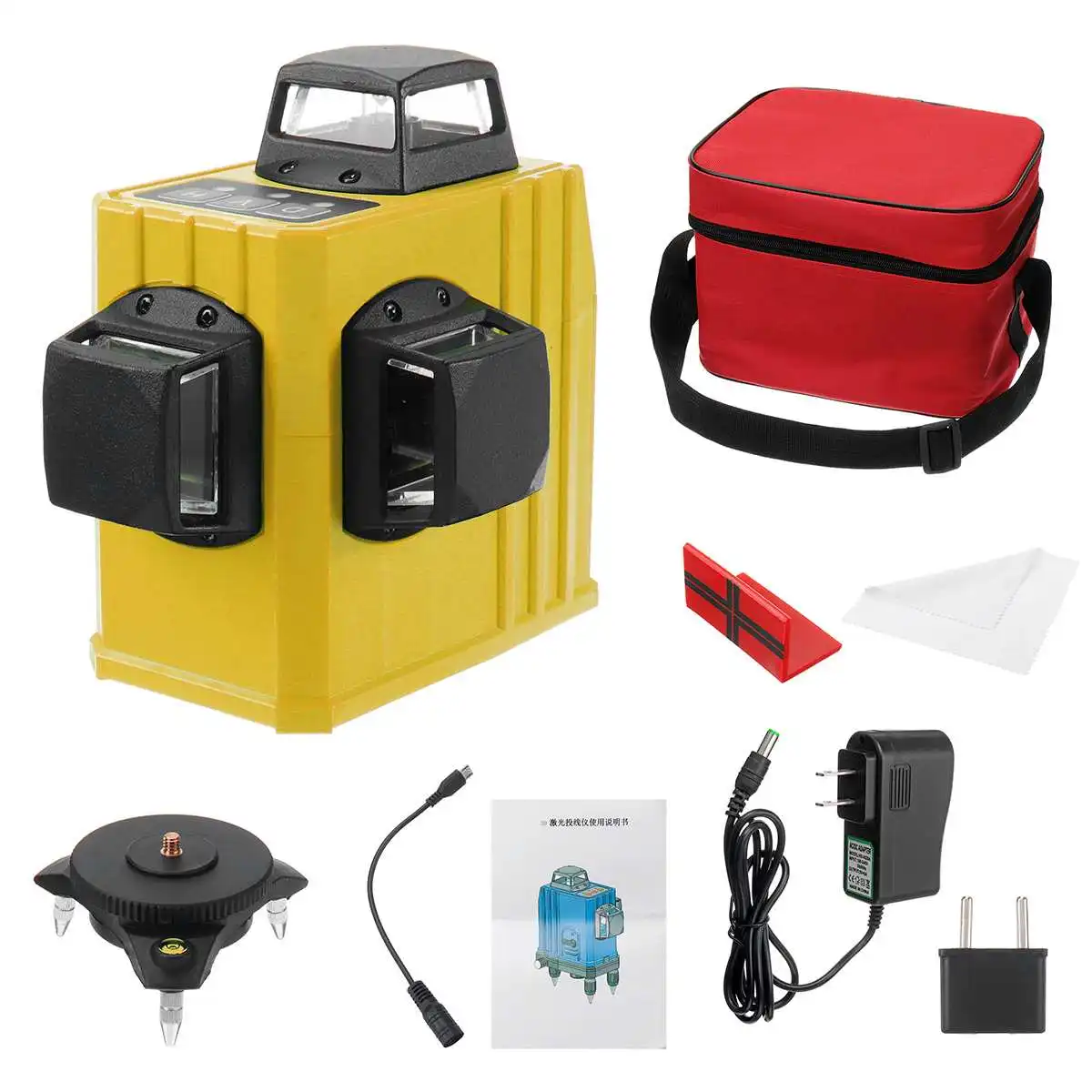 

12 Lines 3D Green Beam Laser Level Automatic Self-Leveling Rotary Laser Level 360 Degree Horizontal Vertical Cross Laser Line