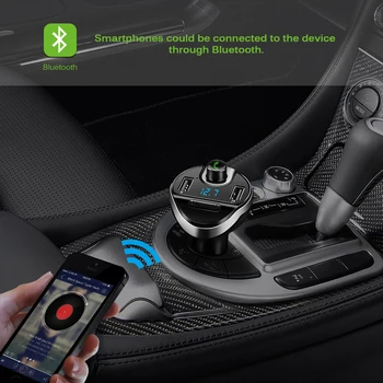 

Hot Onever Car FM Transmitter MP3 Audio Player Bluetooth Wireless Modulator Bluetooth Car Kit HandsFree TF Slot 2 USB Port