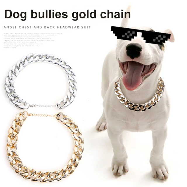 Pet Necklace for Dog Luxury Full Diamond Iced out Cuban Link Chain Collar  Gold Color Metal Cuban Chain Pet Jewelry Accessories - AliExpress