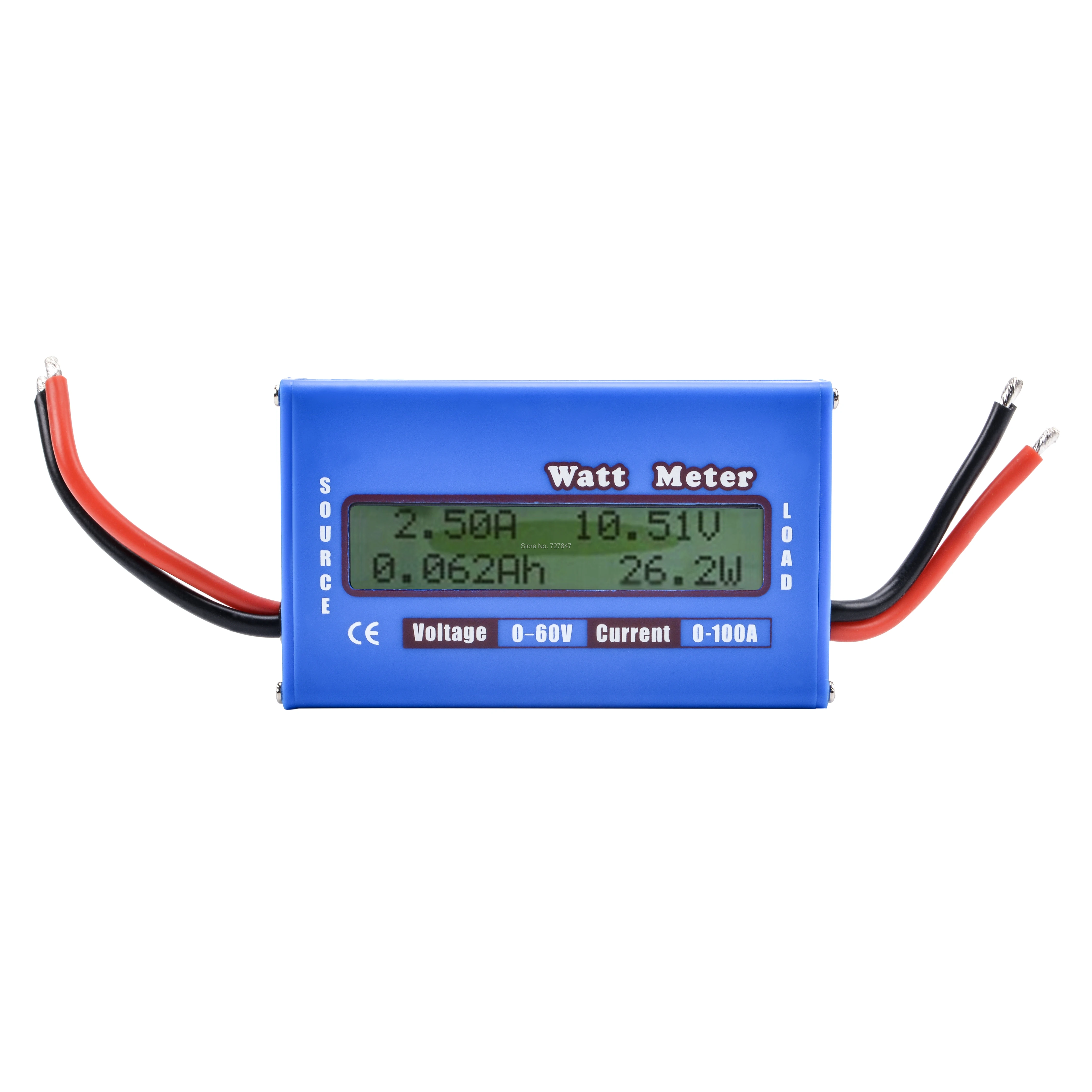 

Digital Wattmeter High-accuracy Power Meter DC 60V 100A RC Watt Meter Checker Balance Voltage Battery Power Analyzer Tools