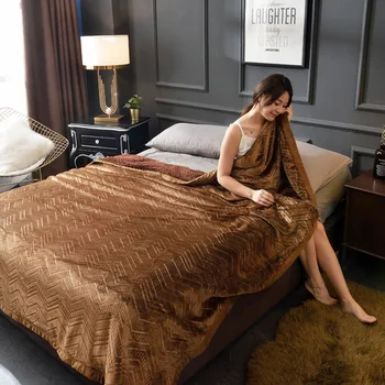 

150x200cm Flannel Embossed Soft Warm Throws Blanket 200x220cm Solid Flannel Sofa Cover Blankets for Home Bed Sheets Bedspread