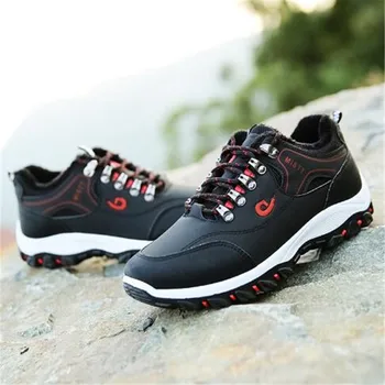 

New autumn and winter plus velvet casual shoes men's breathable comfortable lightweight wear-resistant non-slip warm