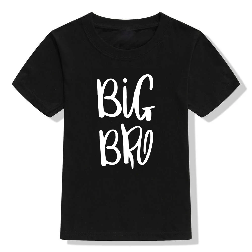 1pc Family Matching Summer T-shirt Big Bro & Lil Bro BoyTees Newborn Toddler Romper Big Brother Little Brother Sibling Outfits 2