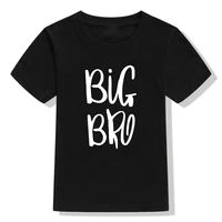 1pc Family Matching Summer T-shirt Big Bro & Lil Bro BoyTees Newborn Toddler Romper Big Brother Little Brother Sibling Outfits 2