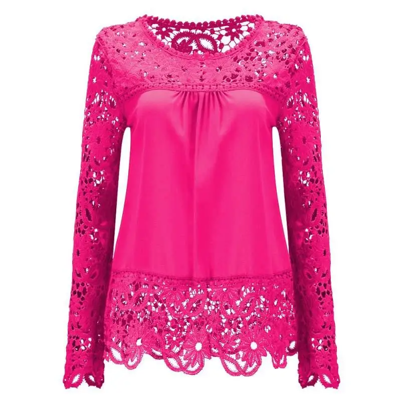 2019 кружевная Элегантная блузка рубашка женские топы размера XXXXL 5XL женская модная