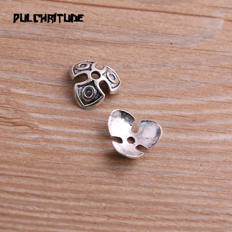Pulchrode 30 шт. 5*14*15 мм два цвета бусины в стиле ретро шапки Шарм полые треугольные Подвески Ювелирные аксессуары DIY сосуд подвески