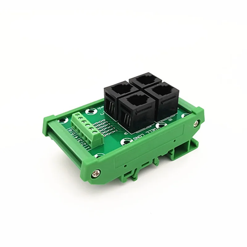 Крепление на din-рейку RJ11/RJ12 6P6C Jack 4-Way Buss Breakout Board, клеммный блок, разъем