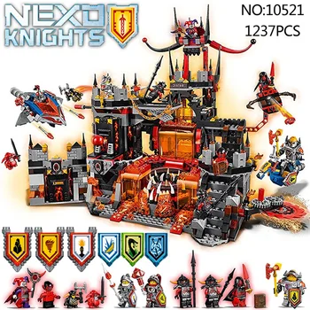 

Compatible with 70321 70323 70317 Nexion knights 1237Pcs Jestro Volcano Lair Figure building blocks bricks toys for children