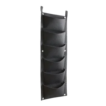 

6 Pockets Felt Hanging Grow Bag Fruit Vegetable Planter Waterproof Wall Flowerpot Garden Planting Supplies