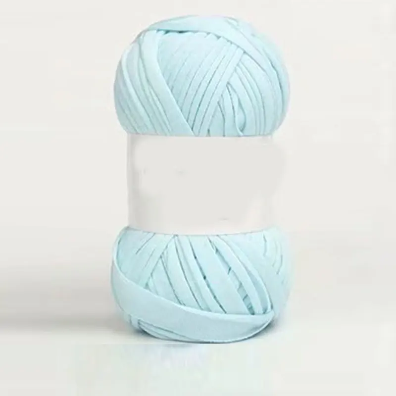 light blue Новая однотонная мягкая пряжа для вязания крючком, цветная хлопковая Шерстяная трикотажная нить, модная пряжа ручной работы - Цвет: light blue