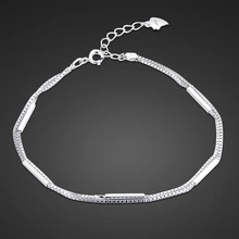 Высокое качество,, 925 серебряные браслеты, модные браслеты на цепочке, очаровательные женские ювелирные изделия