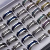 20pcs/lot Cool Spinner Chain Titanium Steel Rotatable Rings For Women Men Jewelry Party Gifts Mix Color Wholesale 1