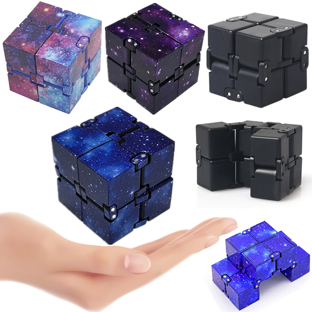 Green Panzisun Magic Cube Stress and Anxiety Relief Puzzle Accessorys Portable Childrens Fingertips Decompress Square for Adults and Kids Infinity Cube Fidget Toy 