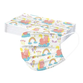 

10/20PCS Disposable Mask Protect Children Students Cartoon Print Face Masks Mouth Cover Breathable mask for face kids maseczka