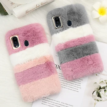 

Luxury Cute Fur Fluffy Case For Samsung A70 A50 A71 A51 A40 A30 A20 A20E A10 E Phone Cover For Galaxy A8 2018 A7 A6 J6 J4 Plus