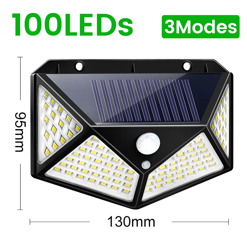 180 Solar LED Light Outdoor Solar Lamp with Motion Sensor Light LED Solar Light Outdoor Sunlight  Street Lamp for Garden Outside solar pool lights Solar Lamps