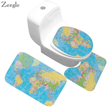 

Zeegle Bathroom Mats Toilet Carpet Absorbent Bathroom Shower Mats Non-slip Mat for Toilet Bathroom Rug Bath Carpet Set