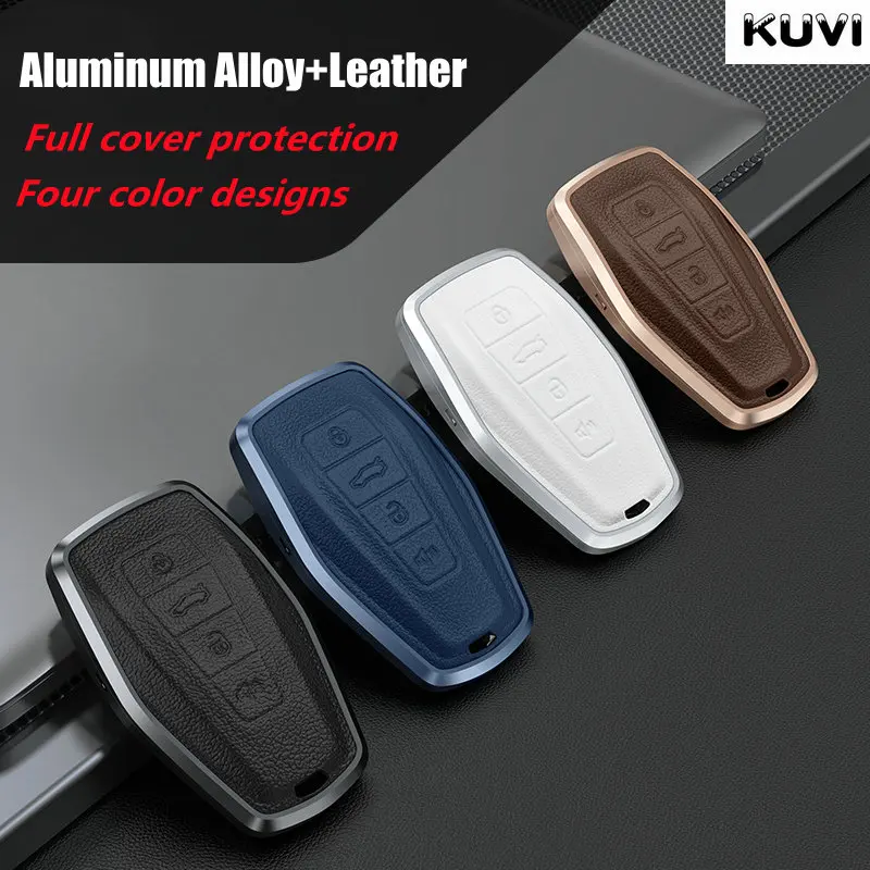 Alloy Leather Car Remote Key Case Cover Holder Shell For Geely Emgrand X7 Ex7 Coolray 2019-2020 Auto Styling Fob - - Racext™️ - - Racext 17