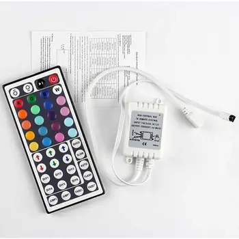 

44key Wireless Ir Remote Controller + 12v 5a Power Supply for 3528 5050 RGB LED Strip Light Lights JK073