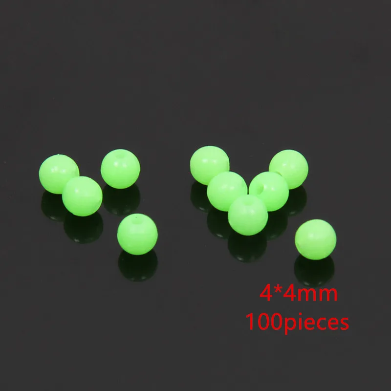 

100pc Night Luminous Beads Fishing Space Beans Round Float Balls 5MM 6MM 8MM Fishing Tools Accessories Tackle Lure