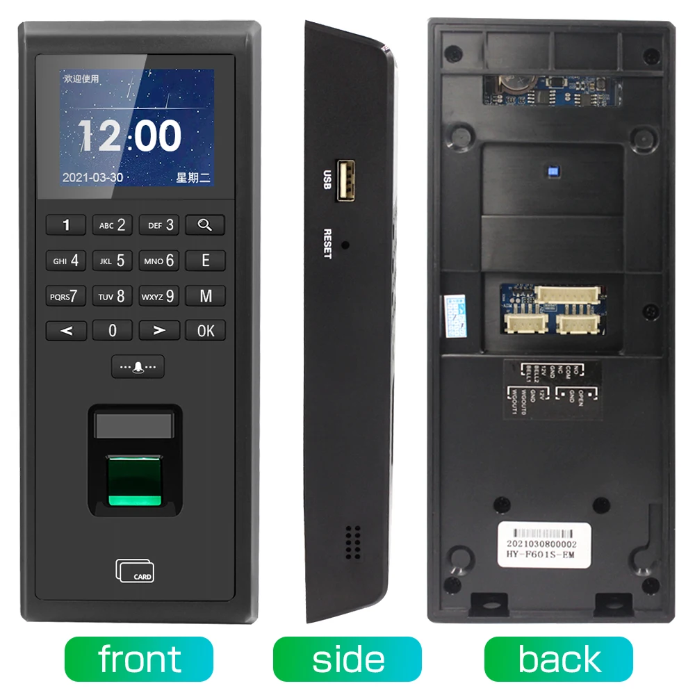 Fingerprint Time Attication Machine, RFID 125KHZ, Smart Door Access Control System Kit, teclado autônomo, 1000 usuários