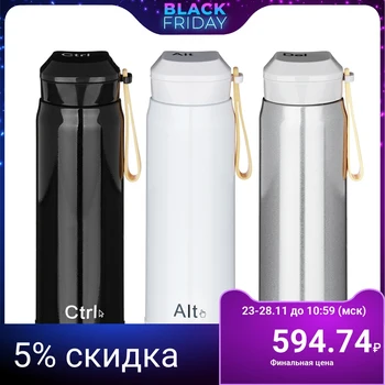 

SATOSHI THERMAL CIRCLE THERMOS "CTRL + ALT + DEL", 450ML, STAINLESS STEEL,
