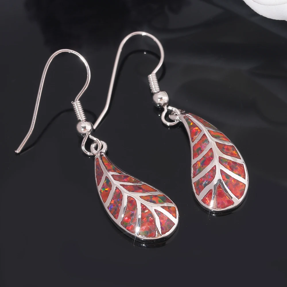 Серьги подвески женские с опалом 1 5/8 дюйма|silver plated earrings|dangling earrings for womenearrings party |
