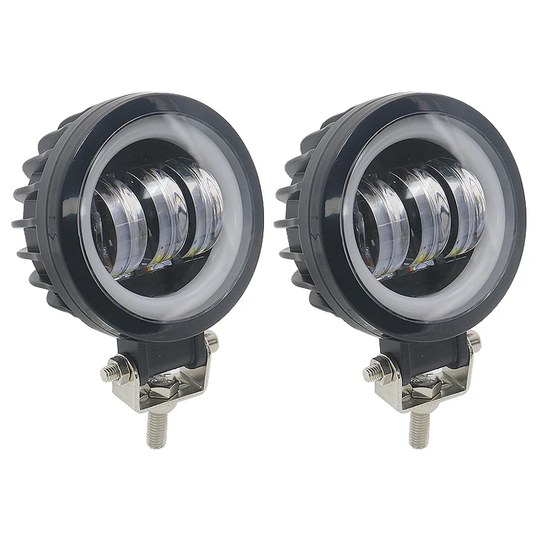 Fog square or round headlight for auto/motor vehicles and electric scooters Arctic 12-80V, Arctic V3+, 3 lenses, 1 piece car led light