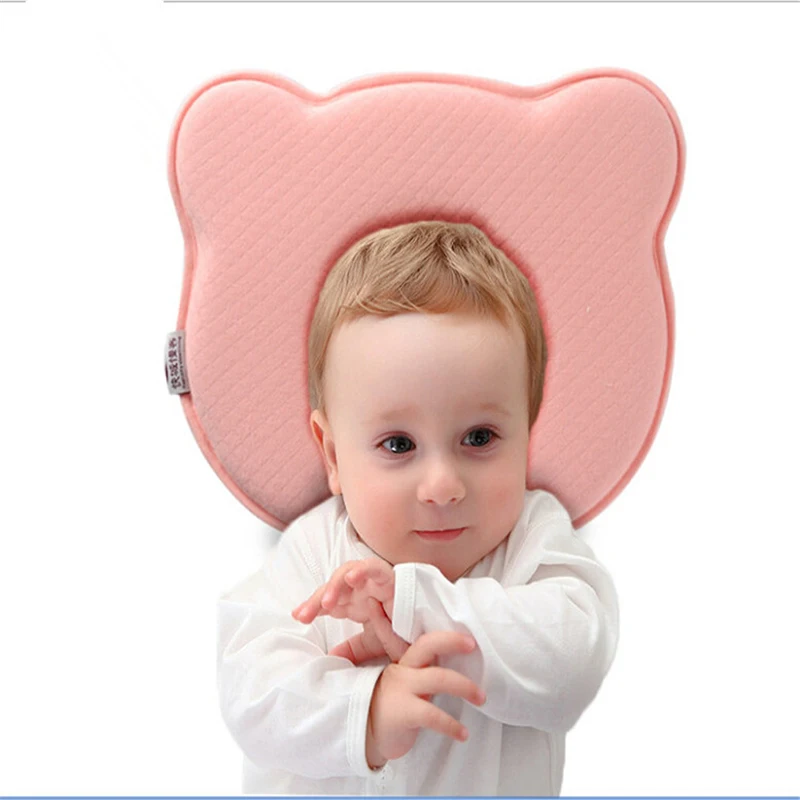 Детская подушка с памятью пены для новорожденных дышащие подушки определенной формы для предотвращения плоской головы эргономичный