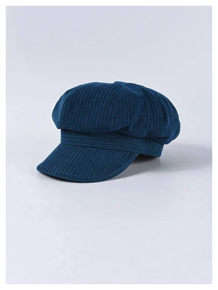 Осенне-зимняя Вельветовая восьмиугольная кепка, Женская одноцветная шапка Newsboy, женские модные шапки, женские шапки s