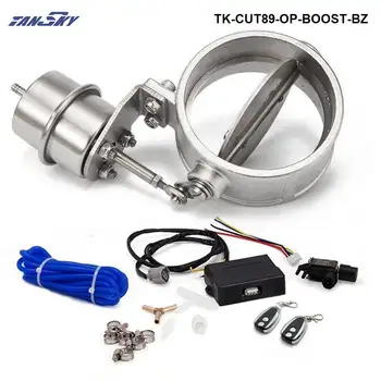

Exhaust Control Valve With Boost Actuator Cutout 89mm Pipe Opend with Wireless Remote Controller Set TK-CUT89-OP-BOOST-BZ