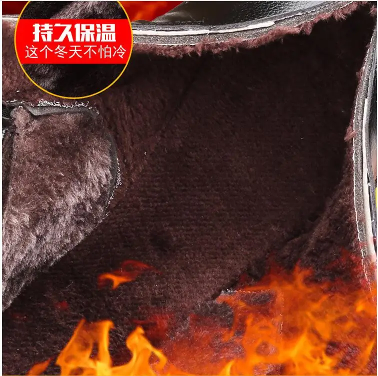 Luxury Brand Men Winter snow Boots Warm Thicken Men's Ankle Boots bot Fashion Male Business Office Formal Leather safety Shoes